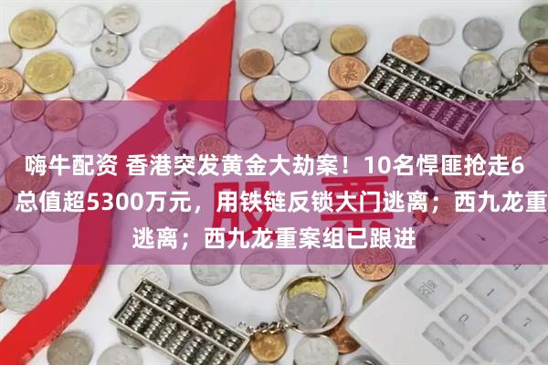 嗨牛配资 香港突发黄金大劫案！10名悍匪抢走65公斤黄金，总值超5300万元，用铁链反锁大门逃离；西九龙重案组已跟进